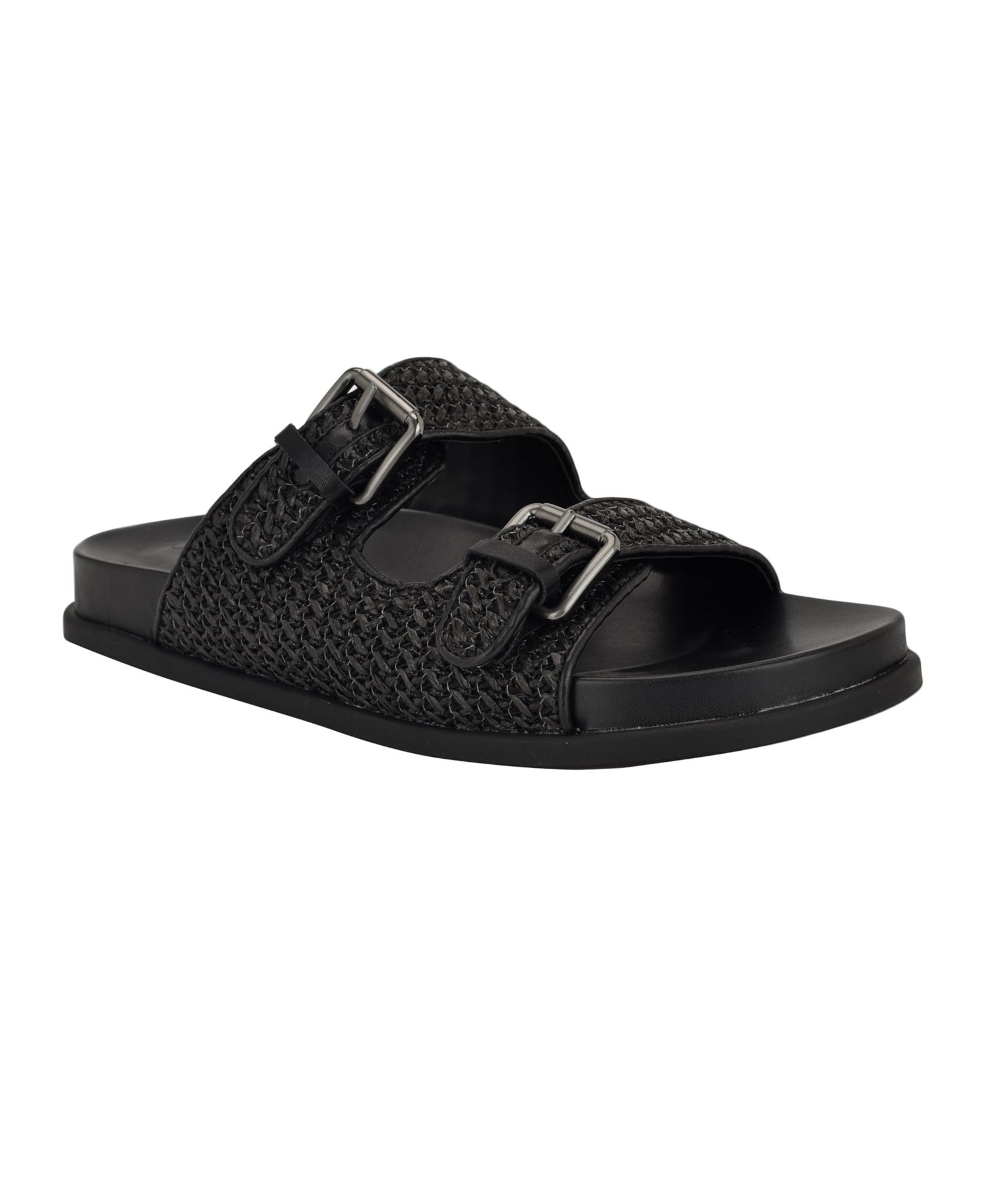 Calvin Klein Women's Vibe Double Band Slip-On Flat Sandals