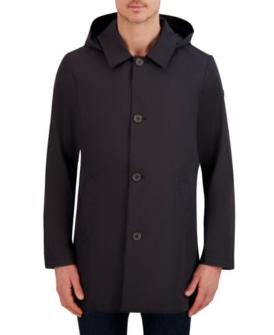 Vince Camuto Мужское переходное пальто Rain Tek со съемным капюшоном