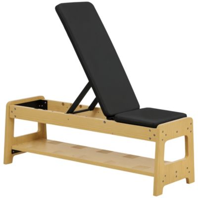 Soozier Adjustable Weight Bench with Rack for Weight Lifting,