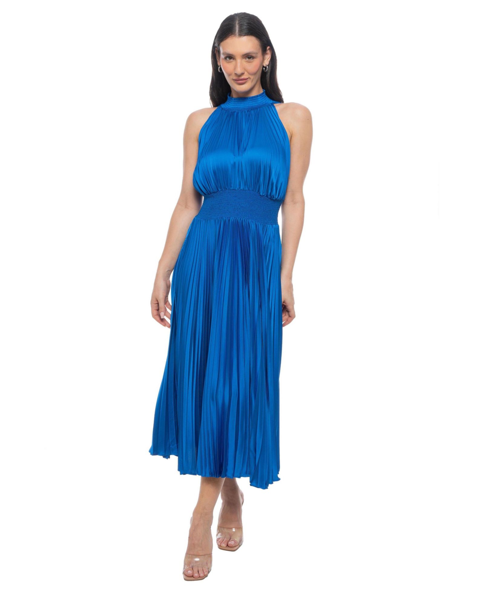Bebe Women's Sleeveless Pleated Dress