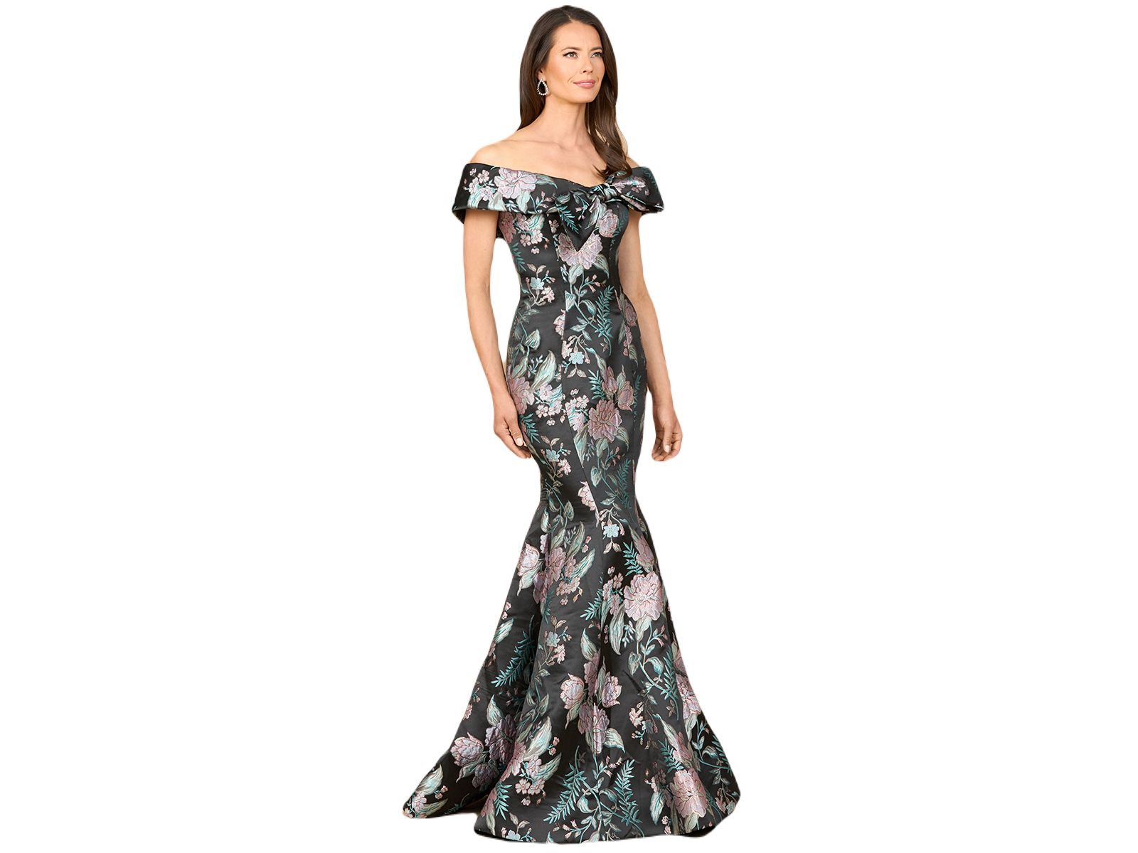 Женское вечернее платье Lara Fitted Mermaid Brocade Gown