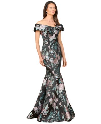 Женское вечернее платье Lara Fitted Mermaid Brocade Gown