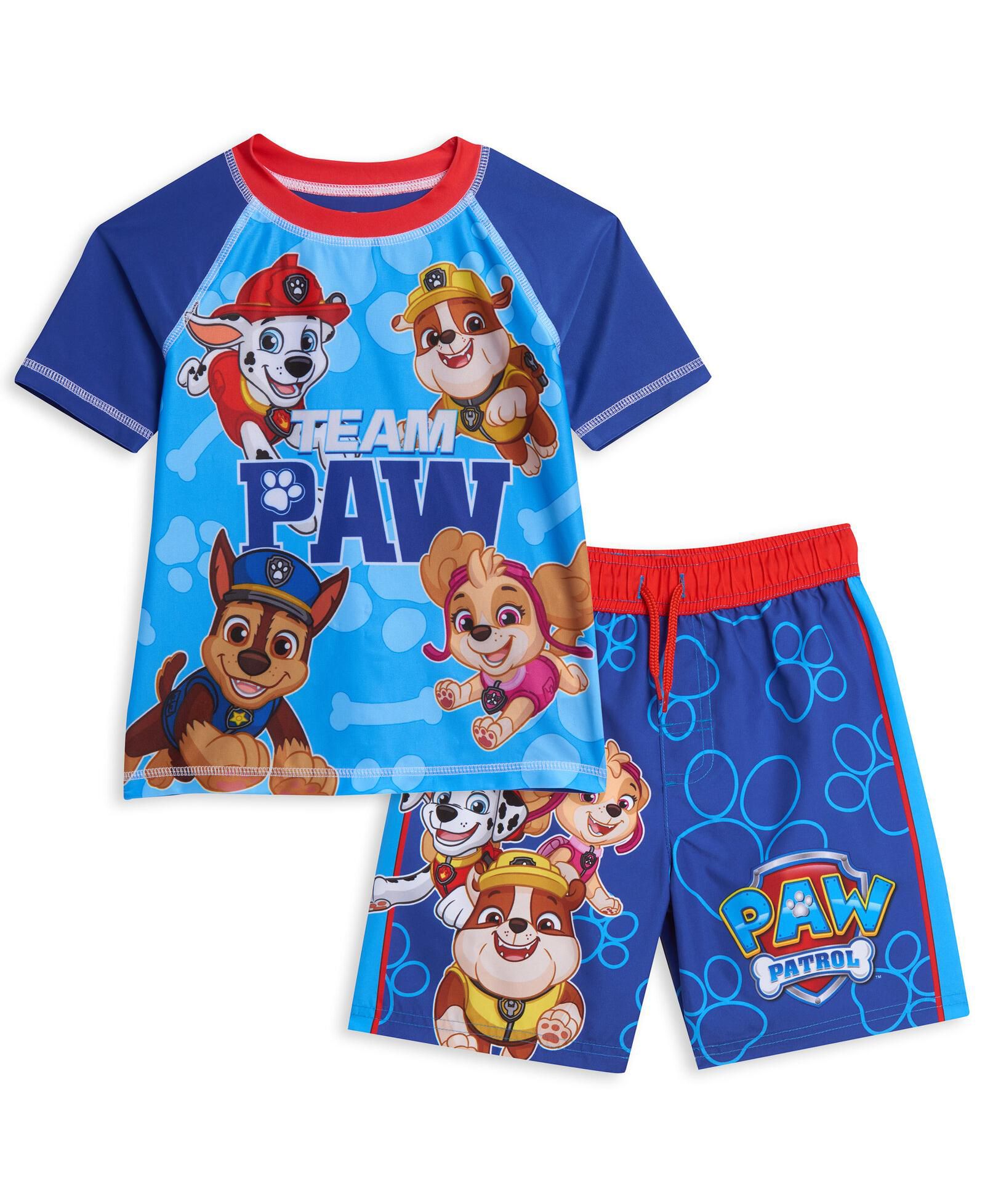 Комплект из 2-х элементов Paw Patrol Nickelodeon: рашгард и плавки с защитой UPF 50+
