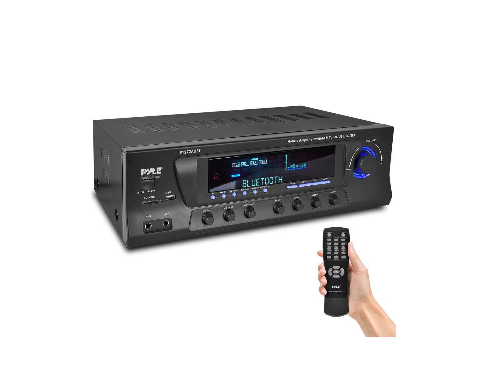 Pyle Bluetooth 300W Home Theater Stereo Amplifier Receiver - PT272AUBT