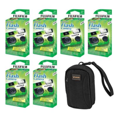 Одноразовая камера Fujifilm QuickSnap Flash 400, 35mm, 27 кадров, упаковка 6 шт. + сумка