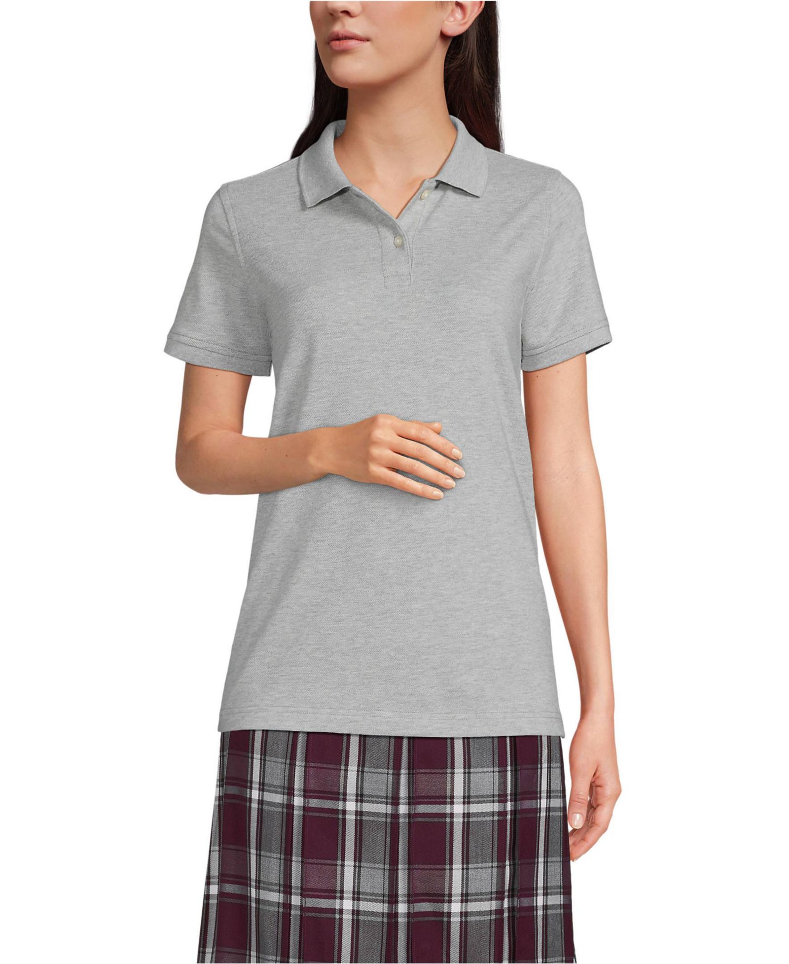 Lands' End Women's Short Sleeve Mesh Polo Shirt