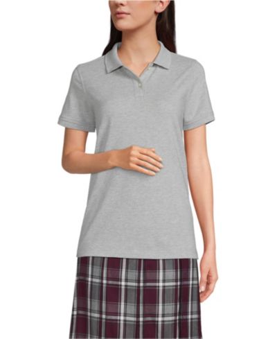 Женская рубашка Lands' End Short Sleeve Mesh Polo
