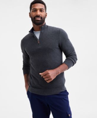 Мужской свитер Club Room с четвертьзастежкой, эксклюзив Macy's