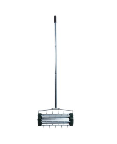 Heavy Duty Rolling Lawn Aerator,Rolling Lawn Aerator,  Rotary Push Tine Spike Soil Lawn Aerator Gardening Tool with 3-Piece Long Steel Handle for Garden Yard Grass Maintenance,Garden Yard Rotary Push