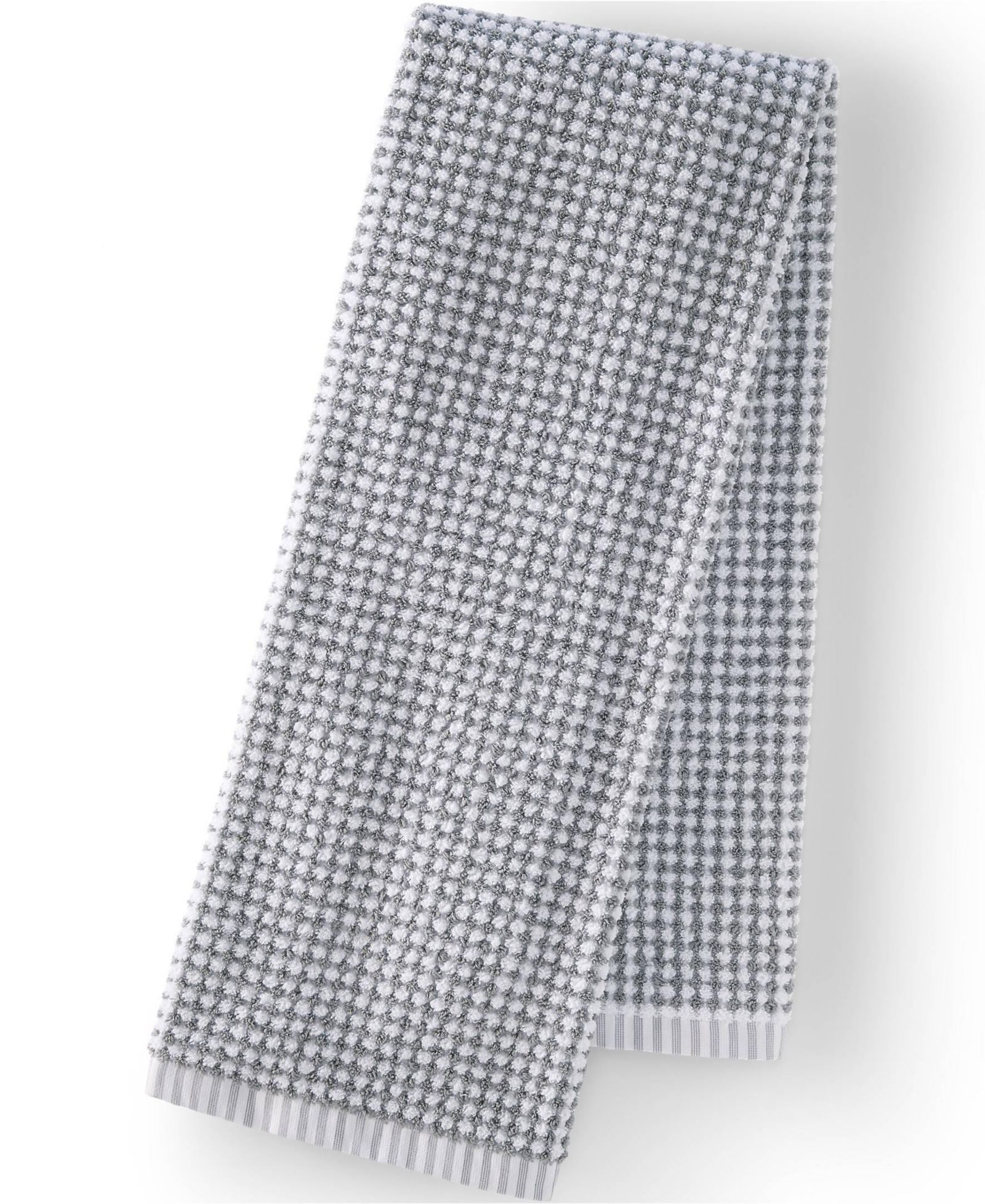 Lands' End Quick-Dry Cotton Textured Gingham Bath Towel