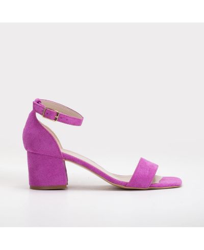Fuchsia faux suede
