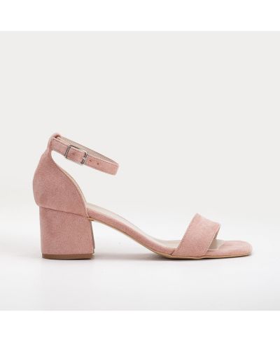 Dusty pink faux suede