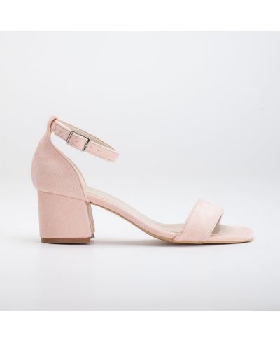 Coral faux suede