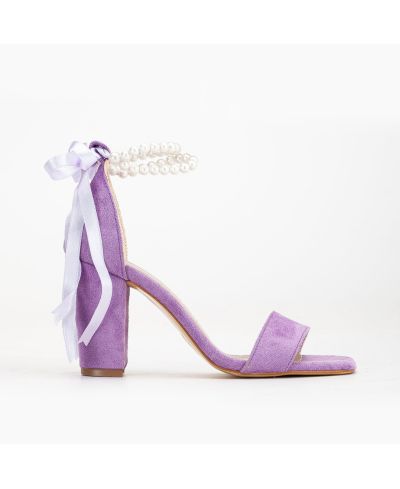 Purple suede faux leather