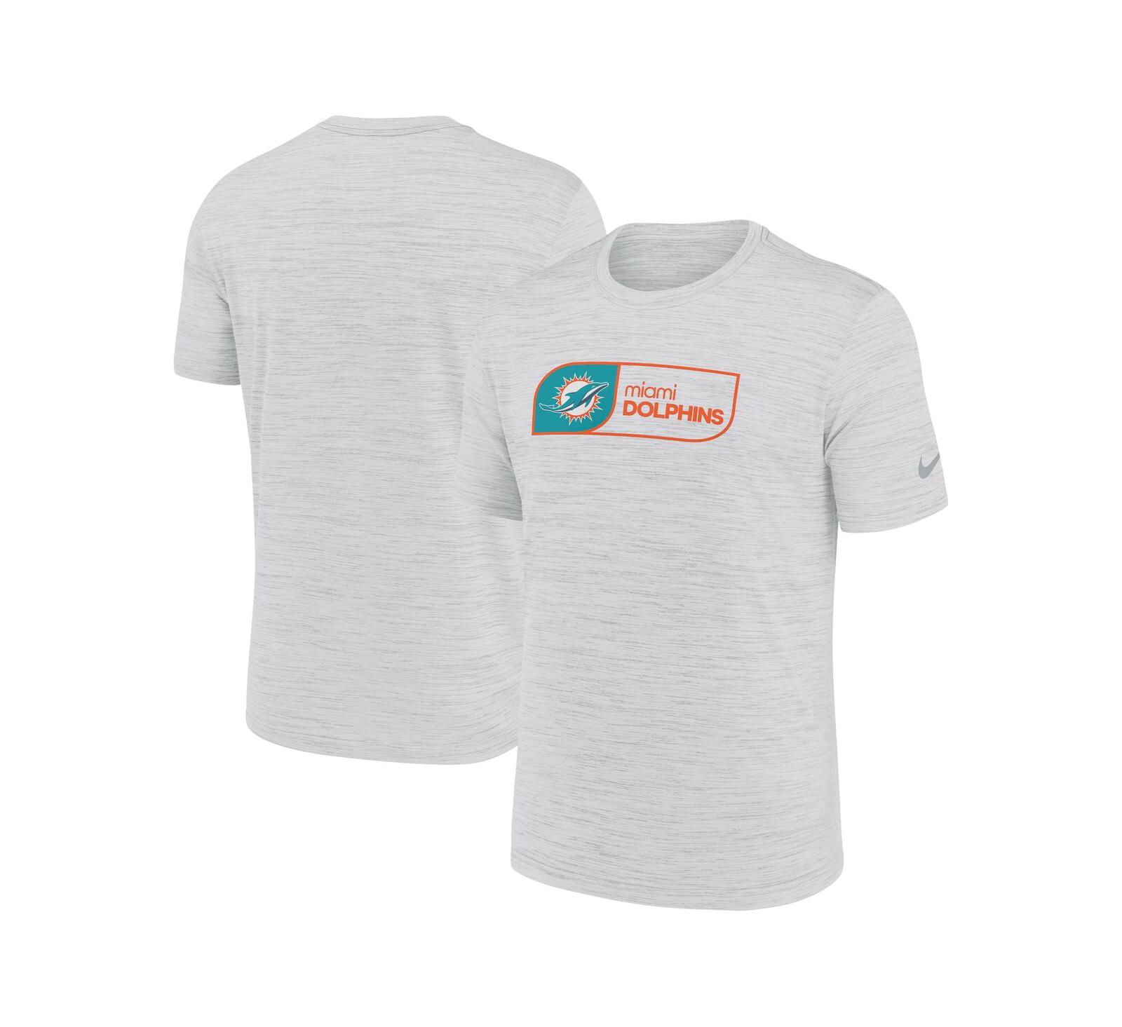 Nike Men's White Miami Dolphins Big & Tall Velocity Jock Tag Performance T-Shirt