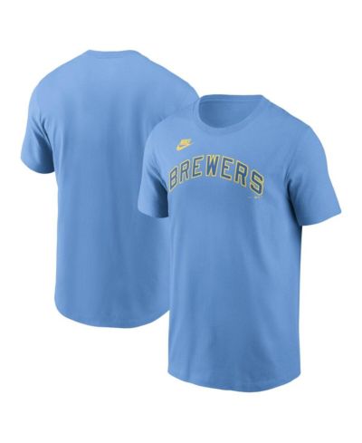 Nike Мужская футболка Milwaukee Brewers Cooperstown, небесно-голубой