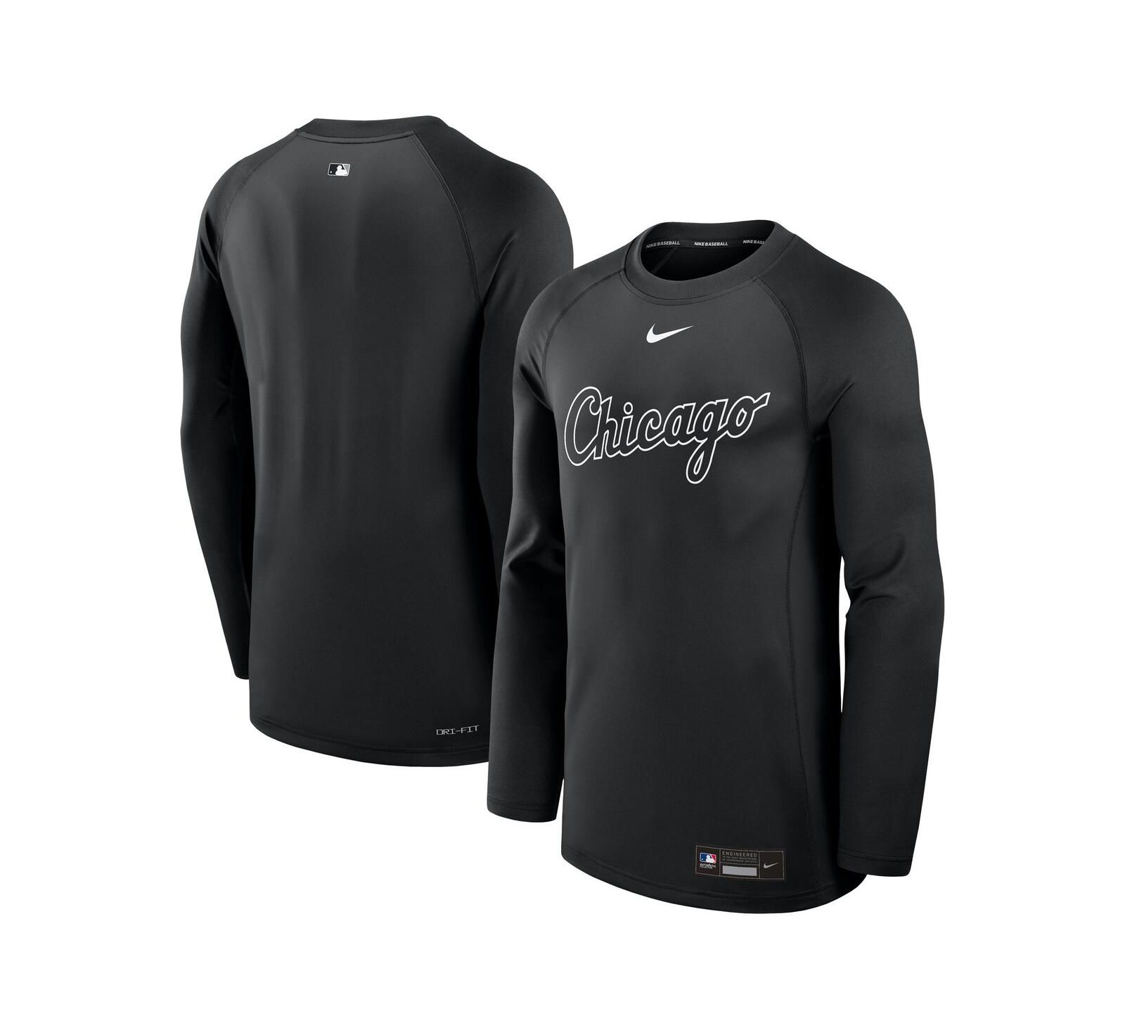 Мужская футболка Nike Chicago White Sox Authentic Collection Raglan Long Sleeve