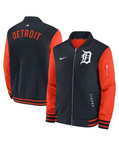 Мужская куртка-бомбер Nike Detroit Tigers Authentic Collection Dugout Full-Zip Navy/Orange