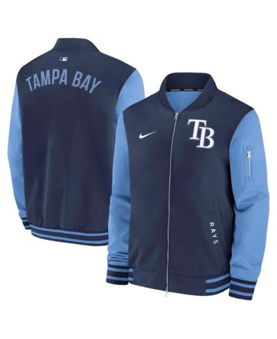 Мужская куртка Nike Tampa Bay Rays Authentic Collection Dugout Full-Zip Bomber Navy/Light Blue