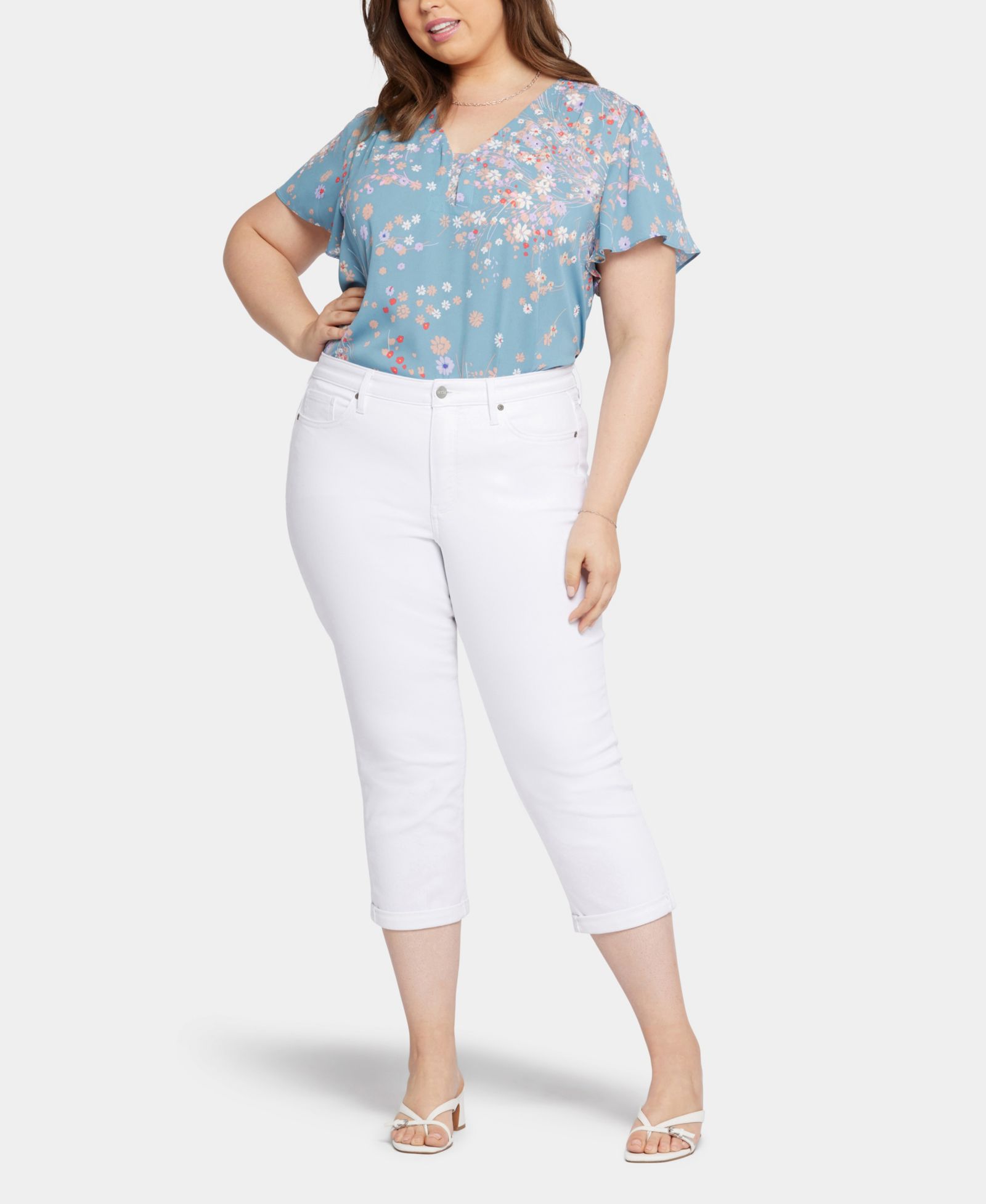 NYDJ Plus Size Chloe Skinny Capri Jeans