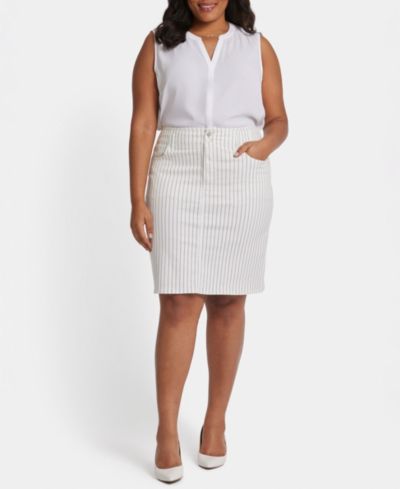 NYDJ Plus Size High Waist Skirt