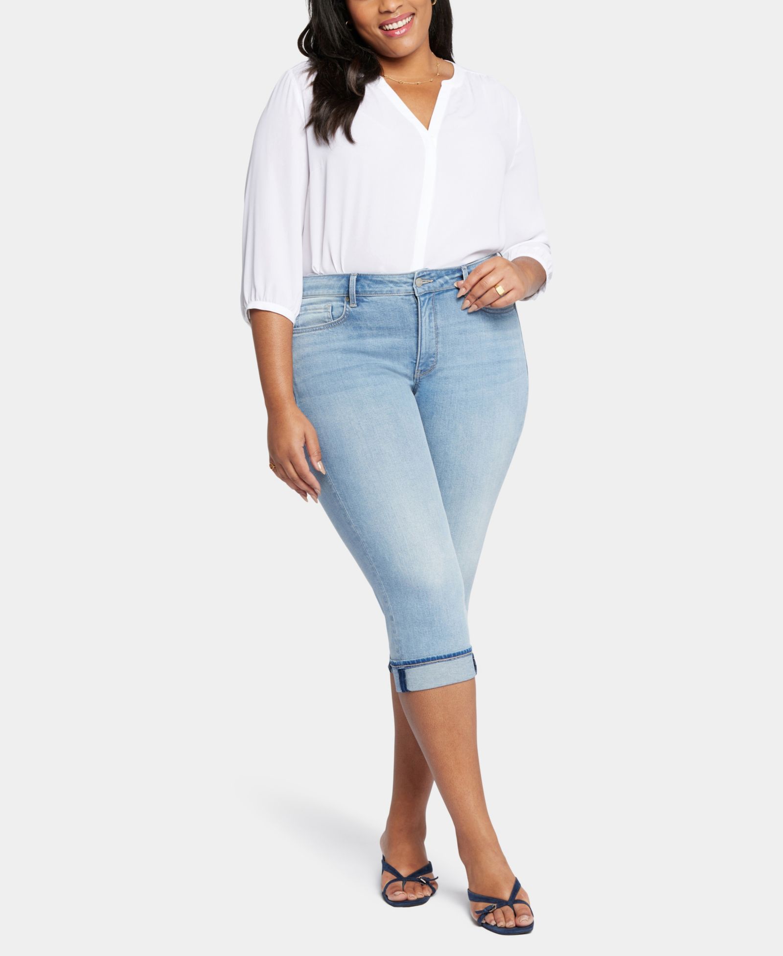 Джинсы NYDJ Plus Size Marilyn Crop Cuff Denim