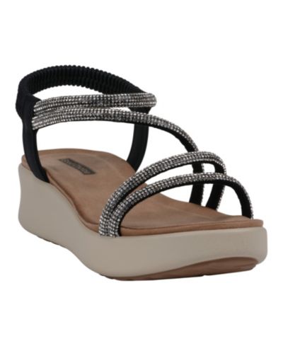 GC Shoes Women's Emory Embellished Wedge Sandals