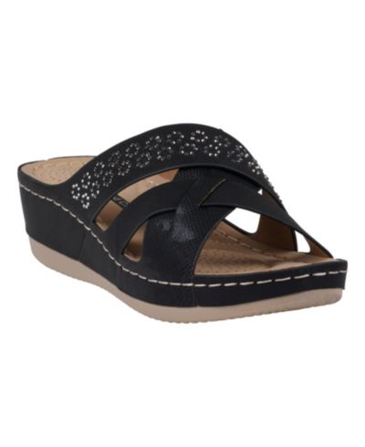 GC Shoes Women's Soraya Strappy Wedge Sandals