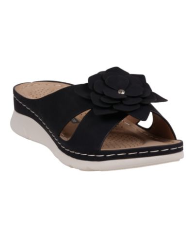 Женские сандалии GC Shoes Women's Claire Flower Rosette Comfort