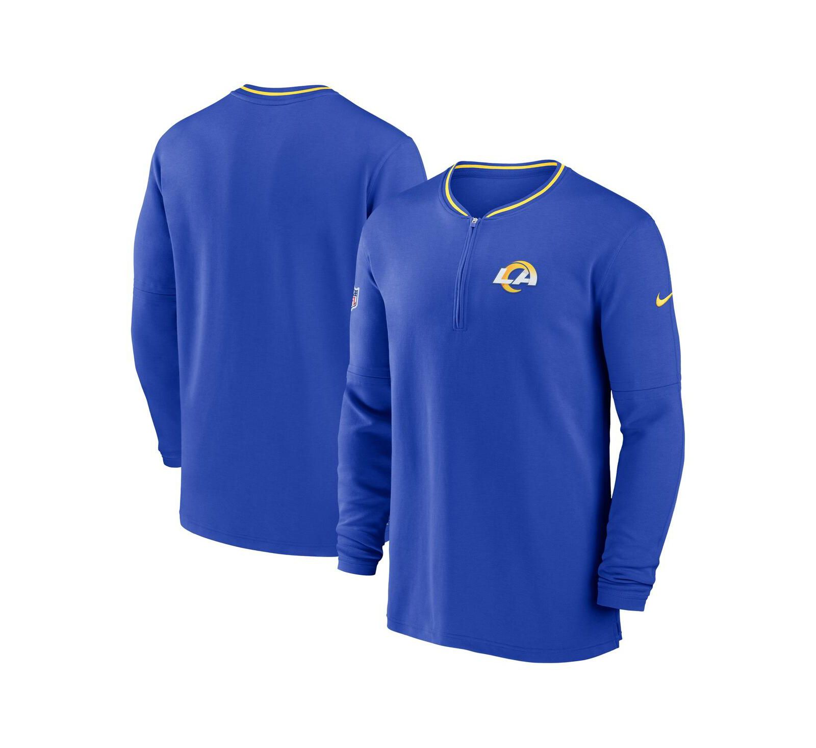 Мужской свитшот Nike Royal Los Angeles Rams Coach Half-Zip