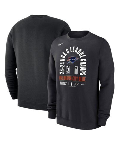 Мужской свитшот Nike Black Oklahoma City Blue 2024 NBA G-League Champions Fleece Crewneck Pullover