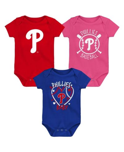 Комплект боди Outerstuff 3-Pack Philadelphia Phillies Slide Home для младенцев