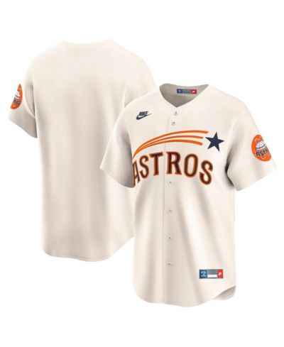 Nike Мужское лимитированное джерси Nike Houston Astros Throwback Cooperstown Collection Cream
