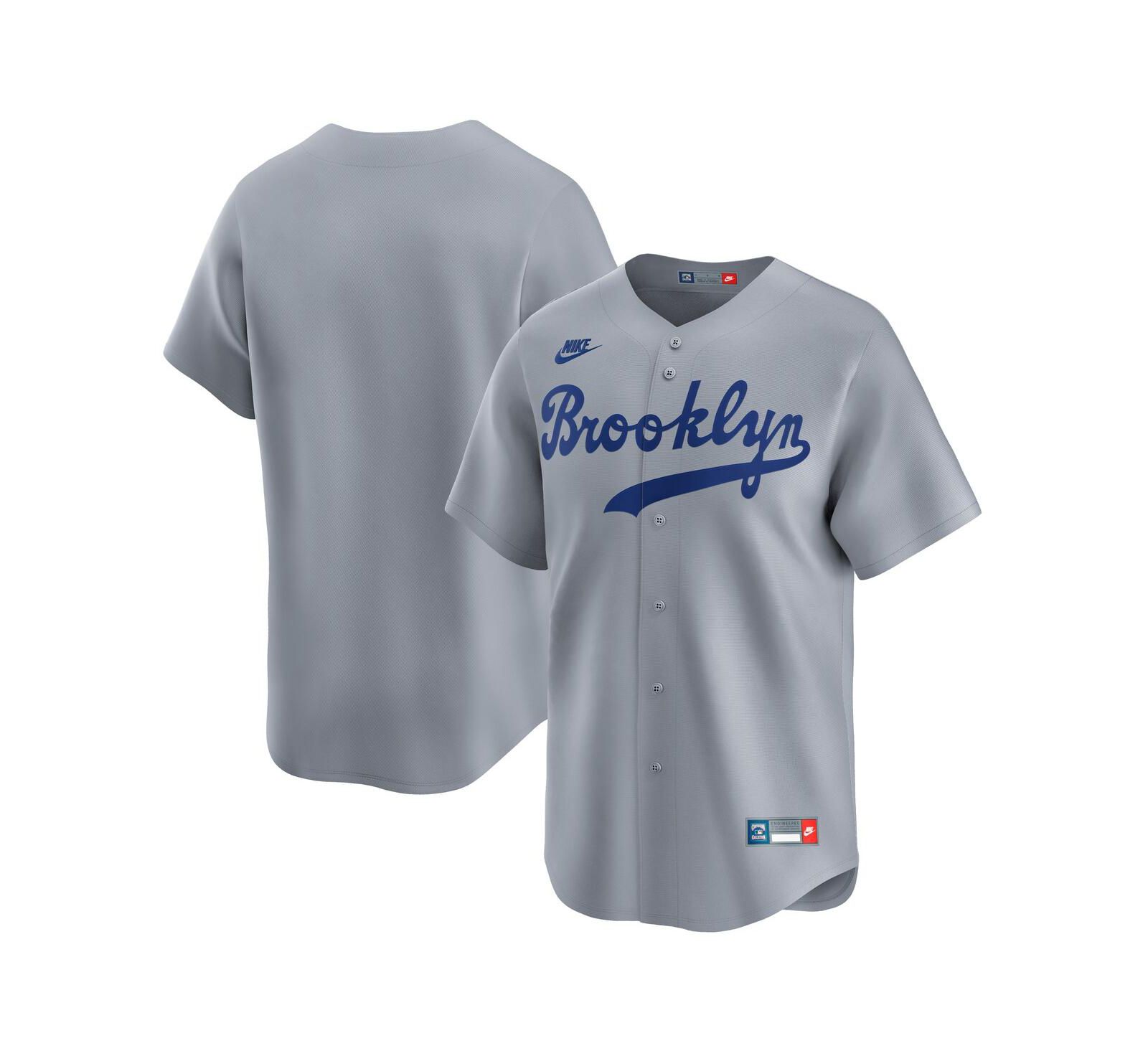 Мужская джерси Nike White Brooklyn Dodgers Throwback Cooperstown Collection Limited