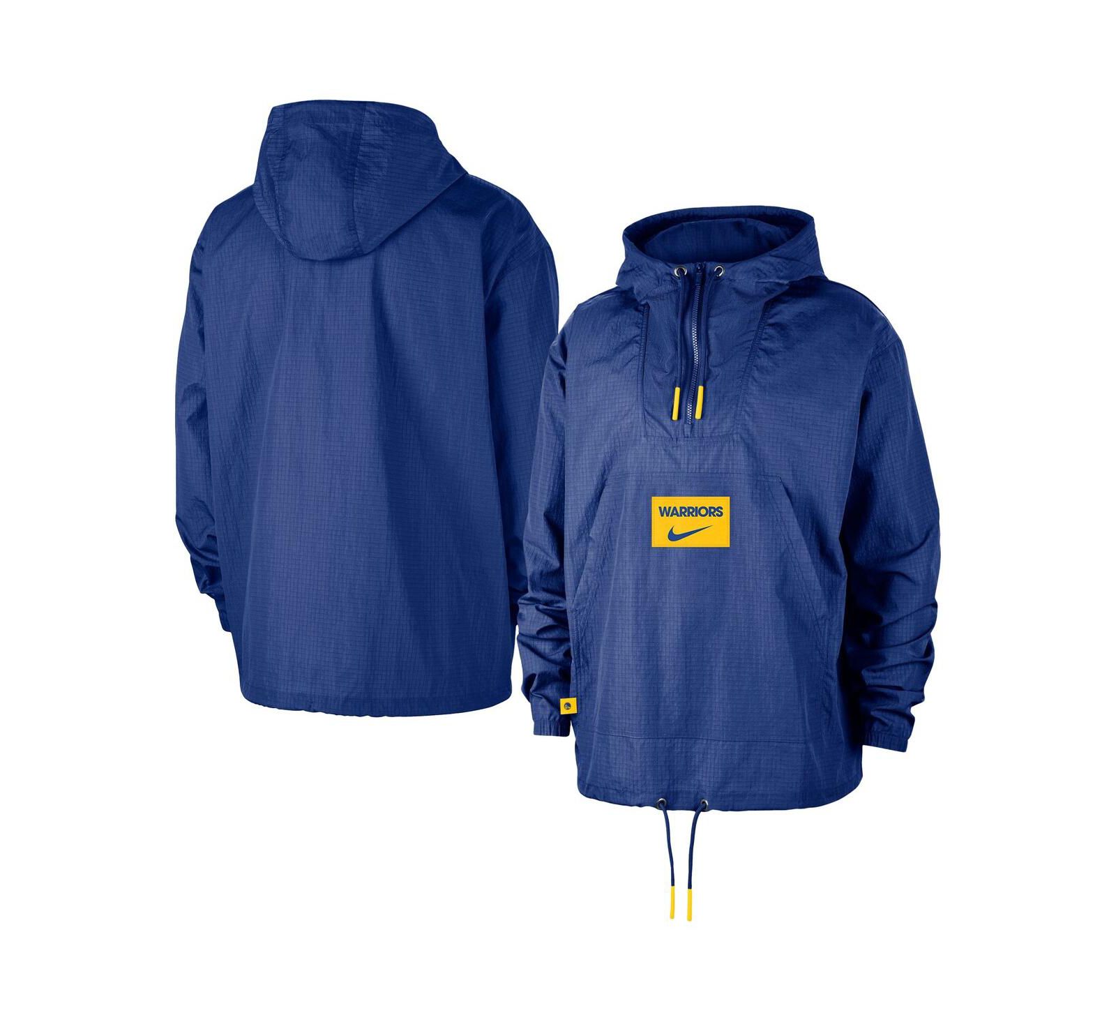 Nike худи мужское Royal Golden State Warriors Courtside Premium Club Anorak Quarter-Zip Pullover