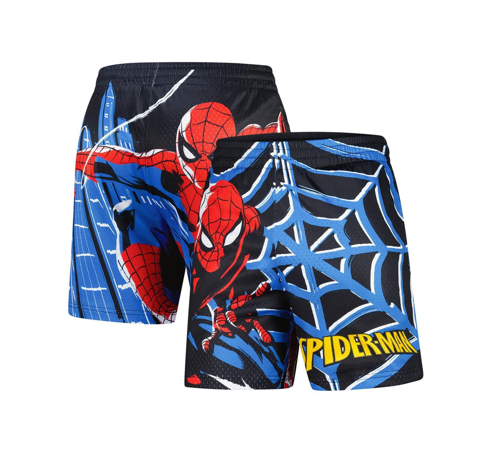 Lids Мужской черный шорты mesh с принтом Spider-Man