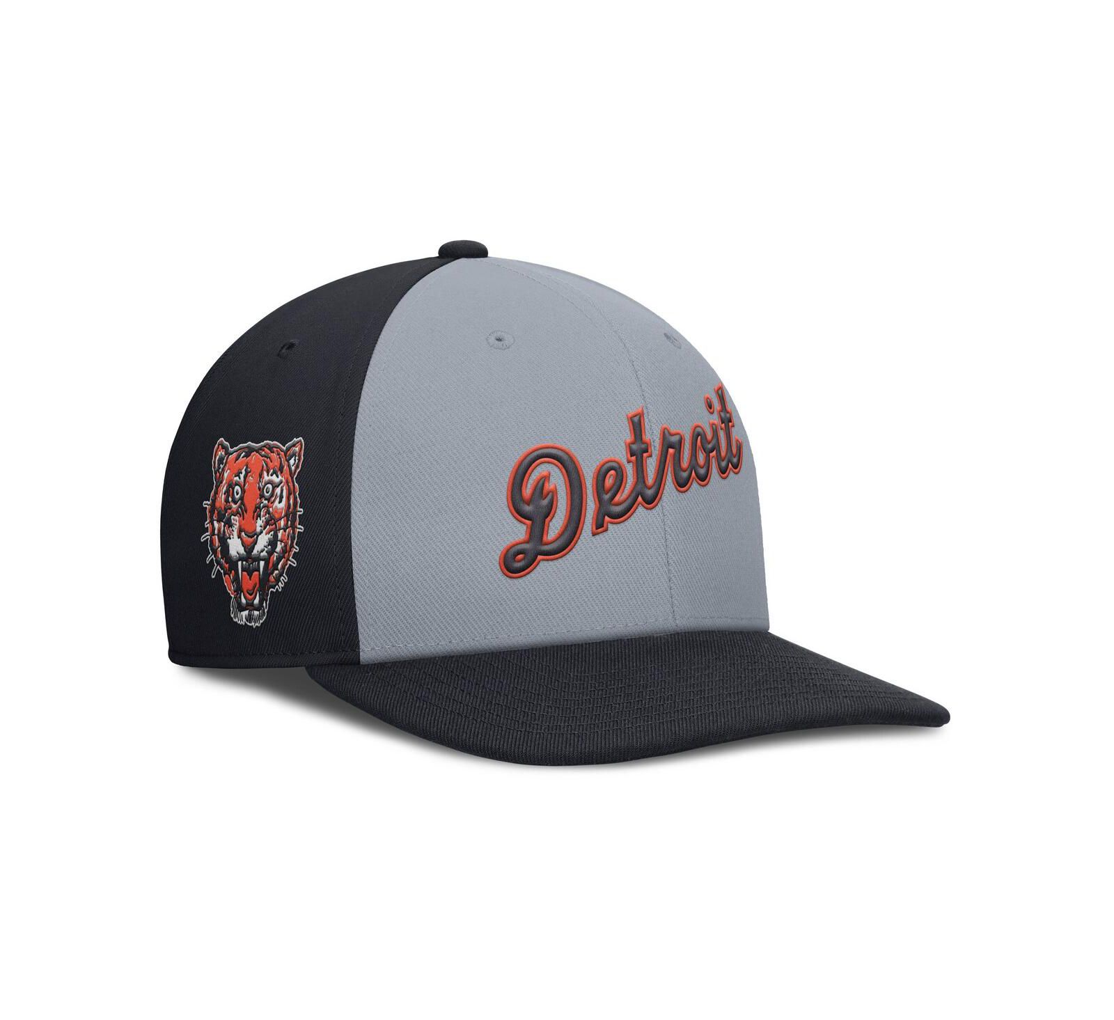 Nike Men's Gray/Navy Detroit Tigers Pro Performance Snapback Hat