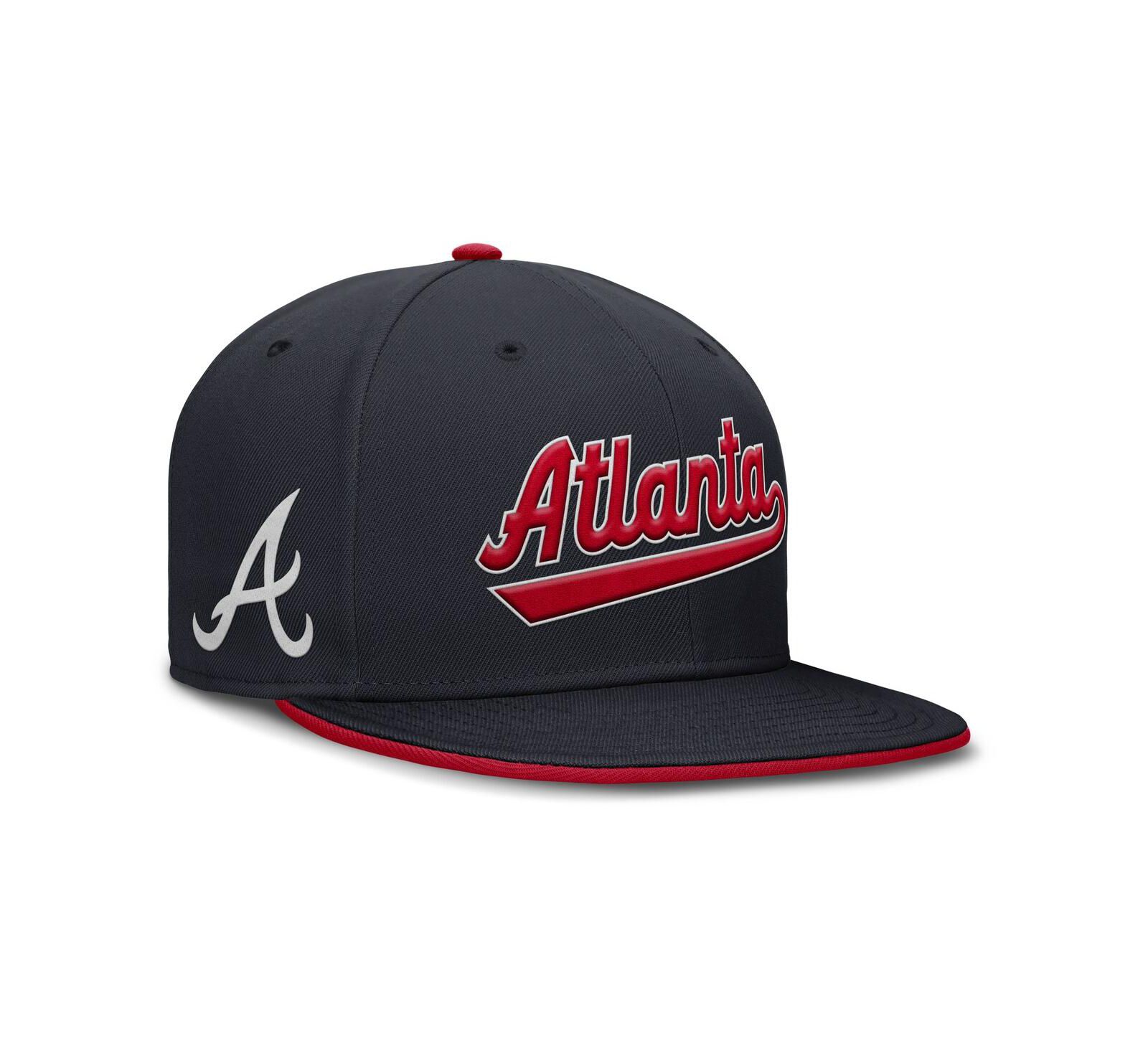 Мужская кепка Nike Navy Atlanta Braves True Performance Fitted Hat