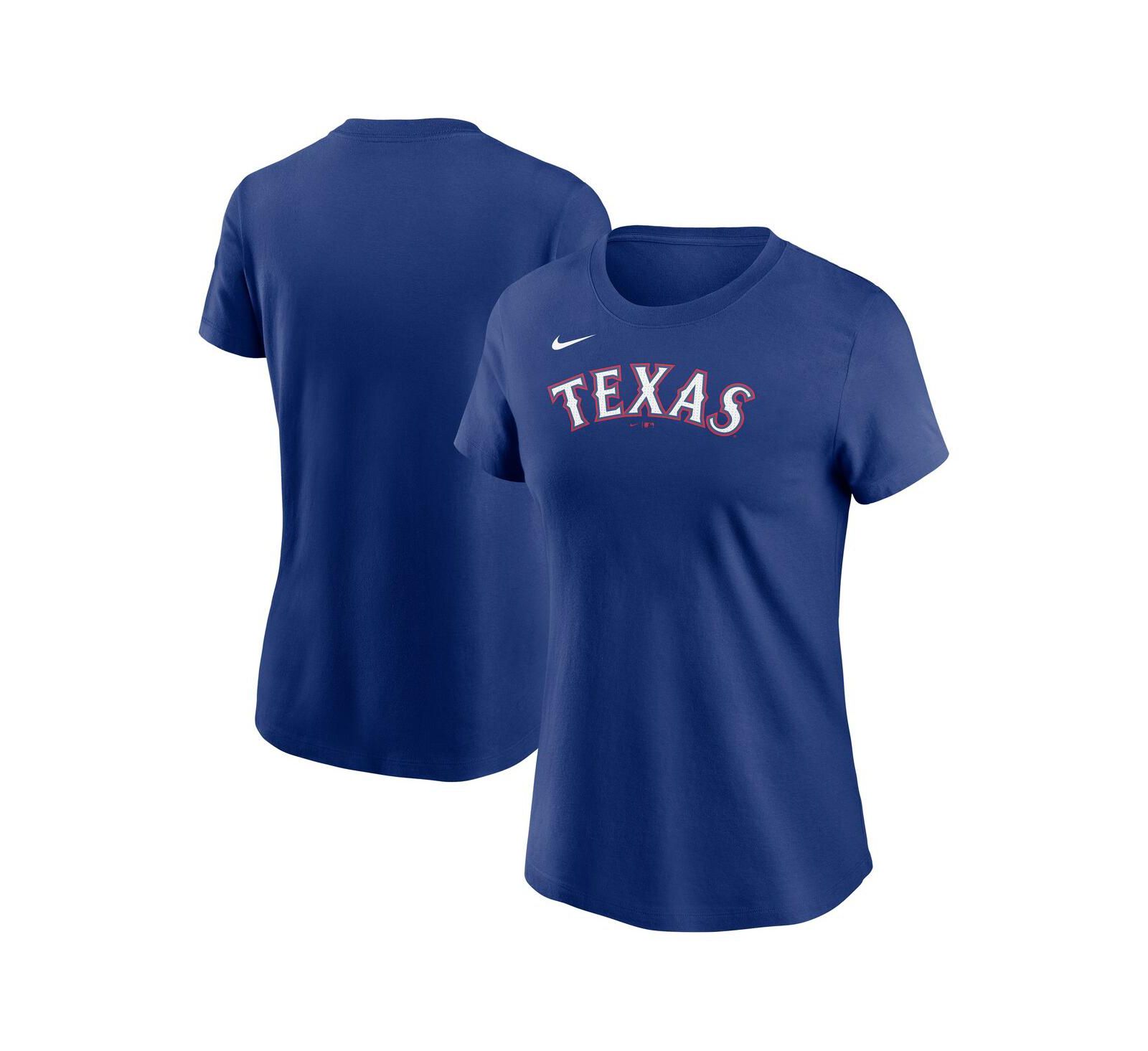 Nike Women's Royal Texas Rangers Wordmark T-Shirt