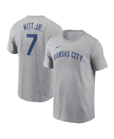 Nike Мужская серая футболка Bobby Witt Jr. Kansas City Royals