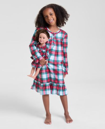 Holiday Lane детские пижамы-ношу с платьем для куклы в клетку, эксклюзив Macy's
