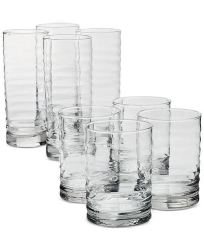 Набор стаканов Arch Studio Rippled Double Old-Fashioned & Highball, 8 шт.