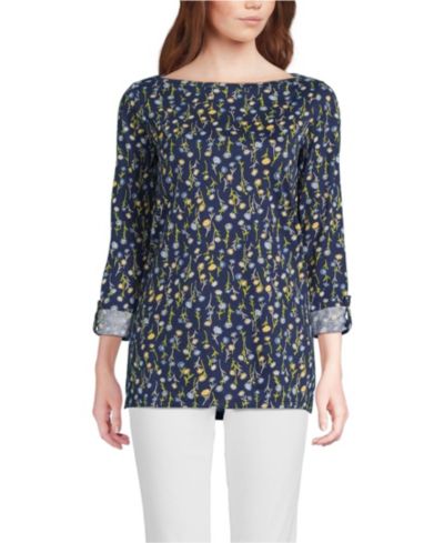 Deep sea navy multi daisy