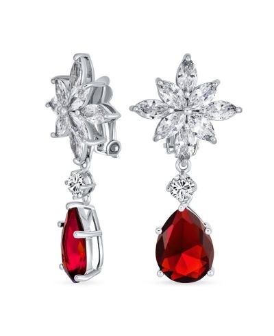 Серьги Bling Jewelry Art Deco Cluster Floral CZ с фианитами