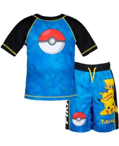 Pokemon комплект рашгард и плавки Pikachu UPF 50+