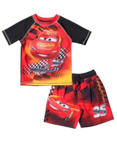Комплект из рашгарда и плавок Disney Pixar Lightning McQueen для мальчиков от Cars