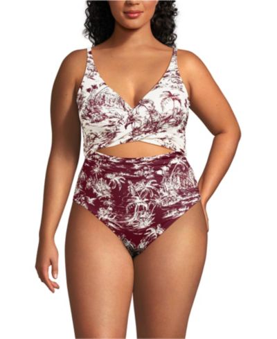 Egret/burgundy scenic mix
