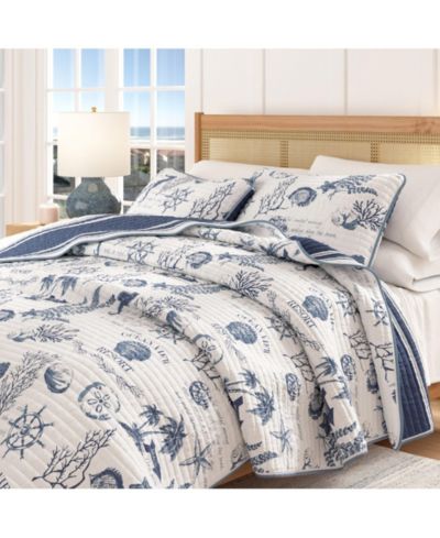 Комплект Linery and Co. Coastal Cotton Quilt and Sham