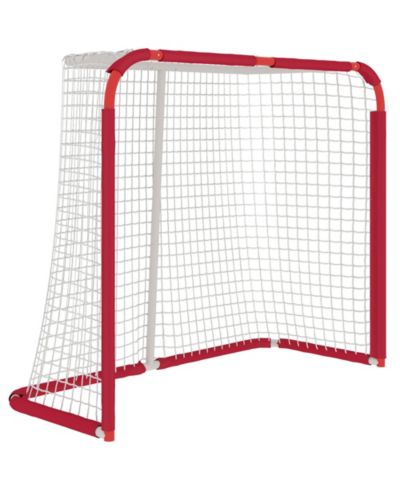 Soozier 6 x 4 ft Hockey Net, Street Hockey Goal with Steel Frame, PE Mesh