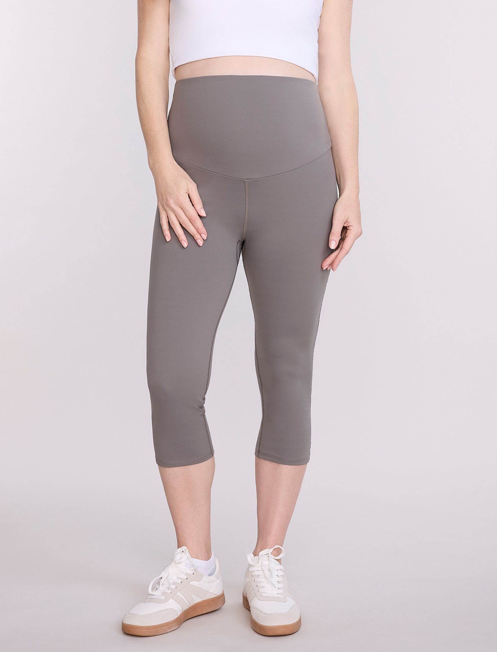 Motherhood Maternity Women's Over the Belly Active Capri Legging - Motherhood